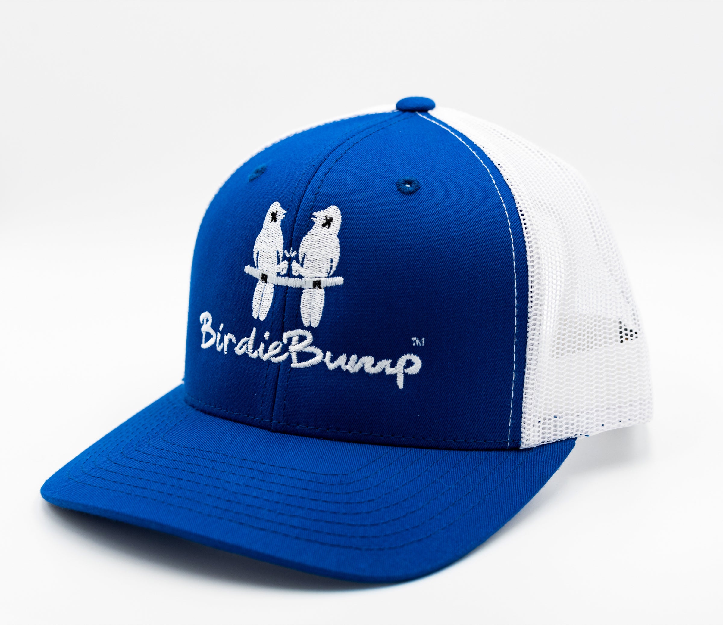 Birdie Bump Royal Blue on White Snapback White Logo